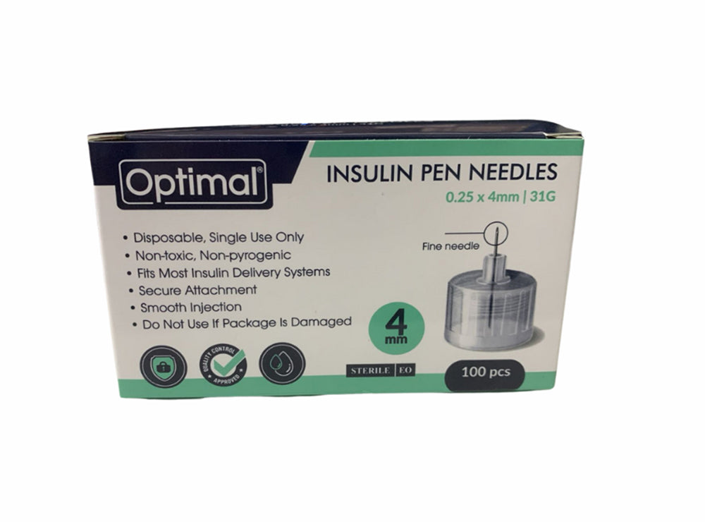Optimal Insulin Pen Needles 4Mm 130 100 pieces