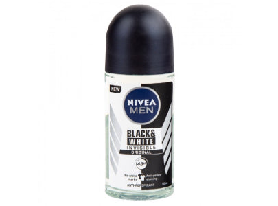 Nivea Roll On Invisible Black & White For Men 50 ml