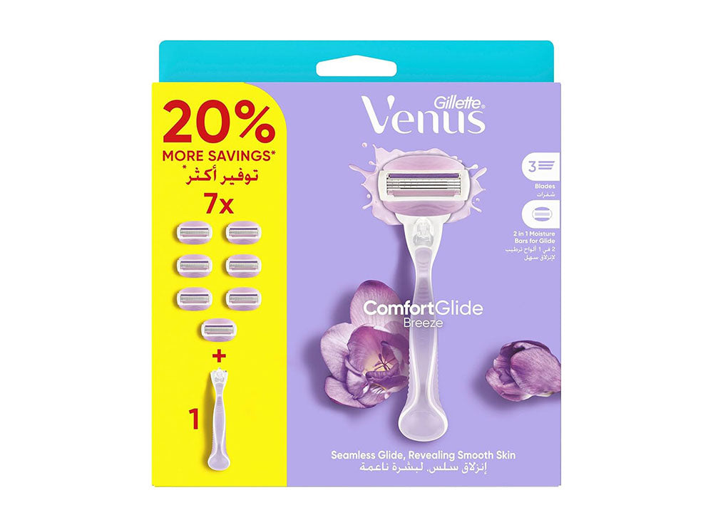 Gillette Venus Women Comfortglide Breeze Razor With 7 Refills