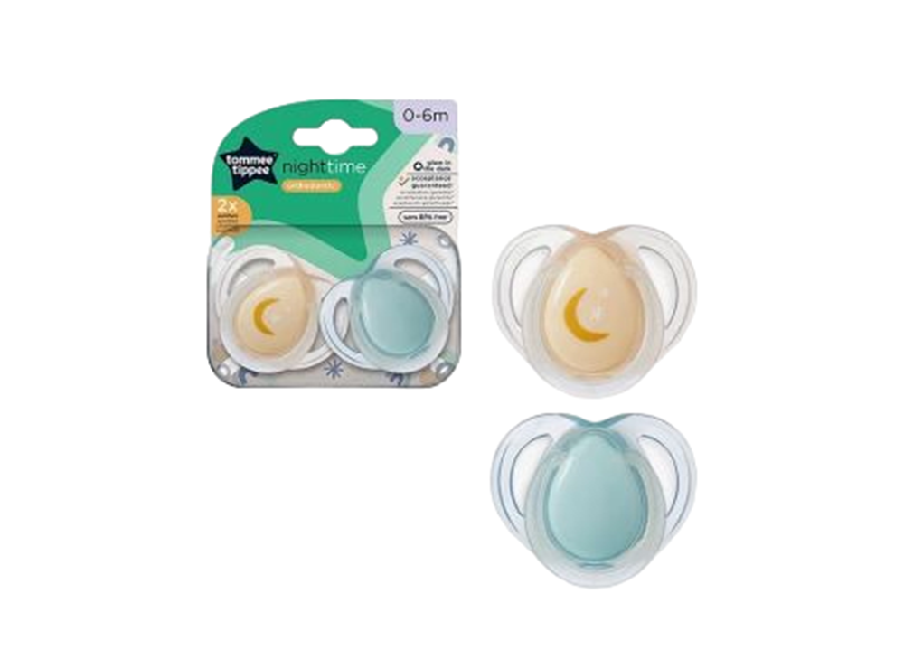 Tommee Tippee Soother Night Time Boy 0-6M 2 pieces