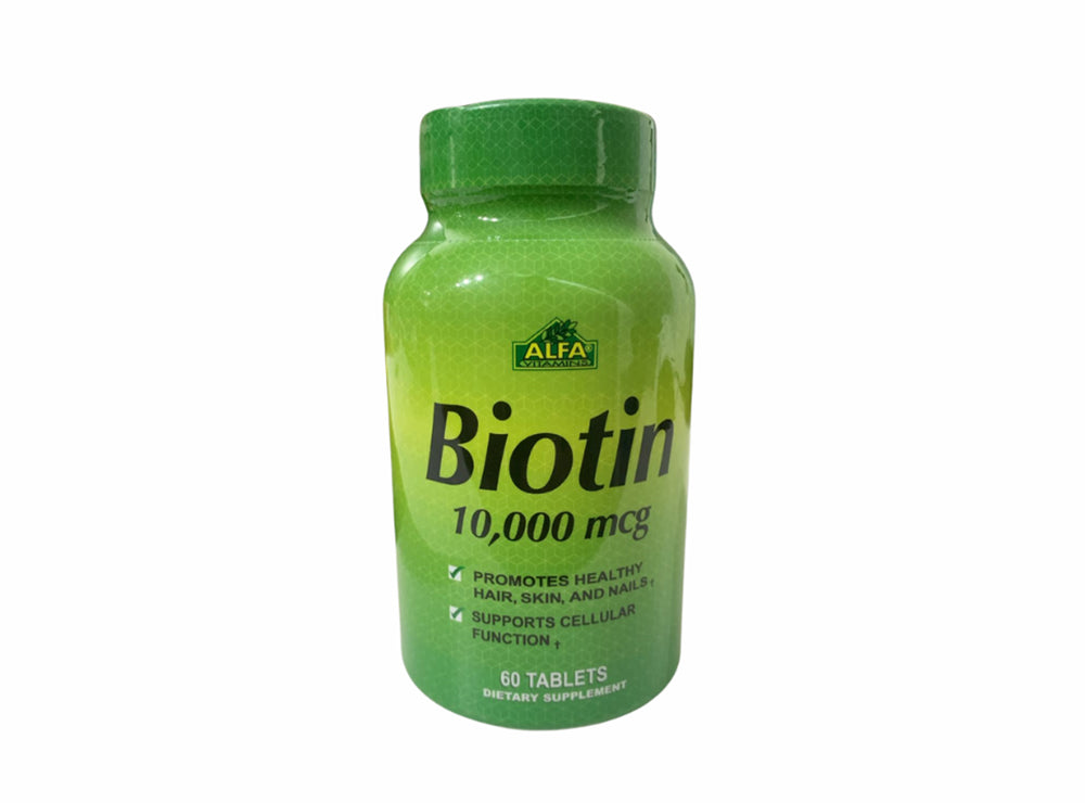 Alfa Vitamins Biotin 10,000Mcg 60 tablets