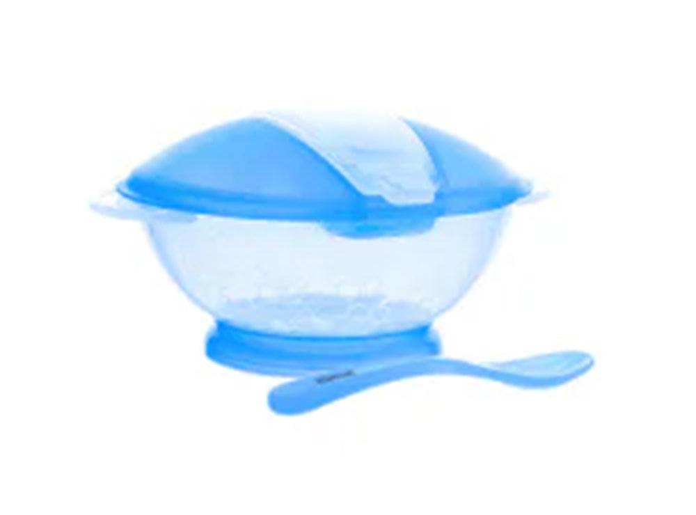 Optimal Baby Feeding Bowl With Spoon Set 4M+ Blue 1 piece