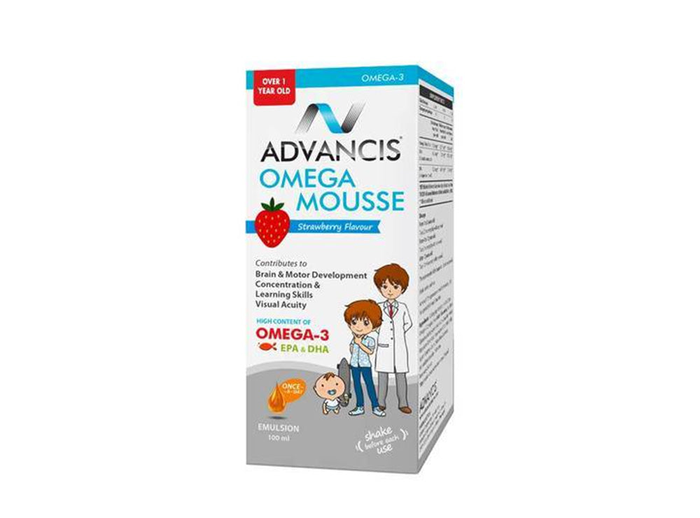 Advancis Omega Mousse Dha Sirop Strawberry 100 ml