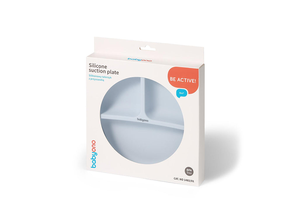 Baby Ono Silicone Suction Plate Blue 6M+ 1482/01