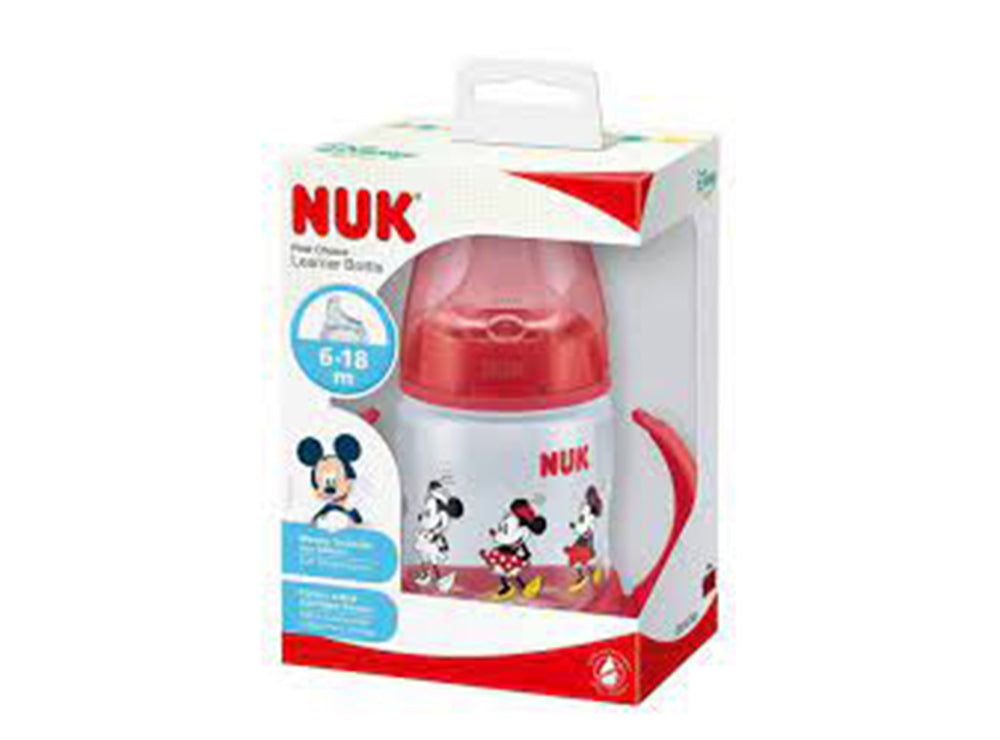 Nuk Learning Bottle Mickey Red (6 To 18M) 150 ml
