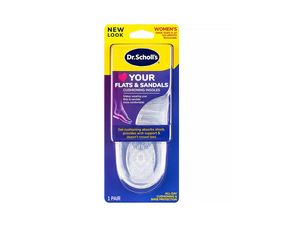 Dr Scholl's Love Your Flats & Sandals Cushioning Insoles Women Size 6 To 10 1 pair