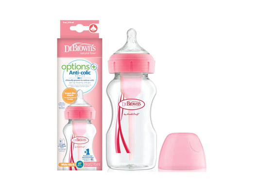 Dr Brown's Options + Anti Colic Bottle To Sippy Pink 270 ml