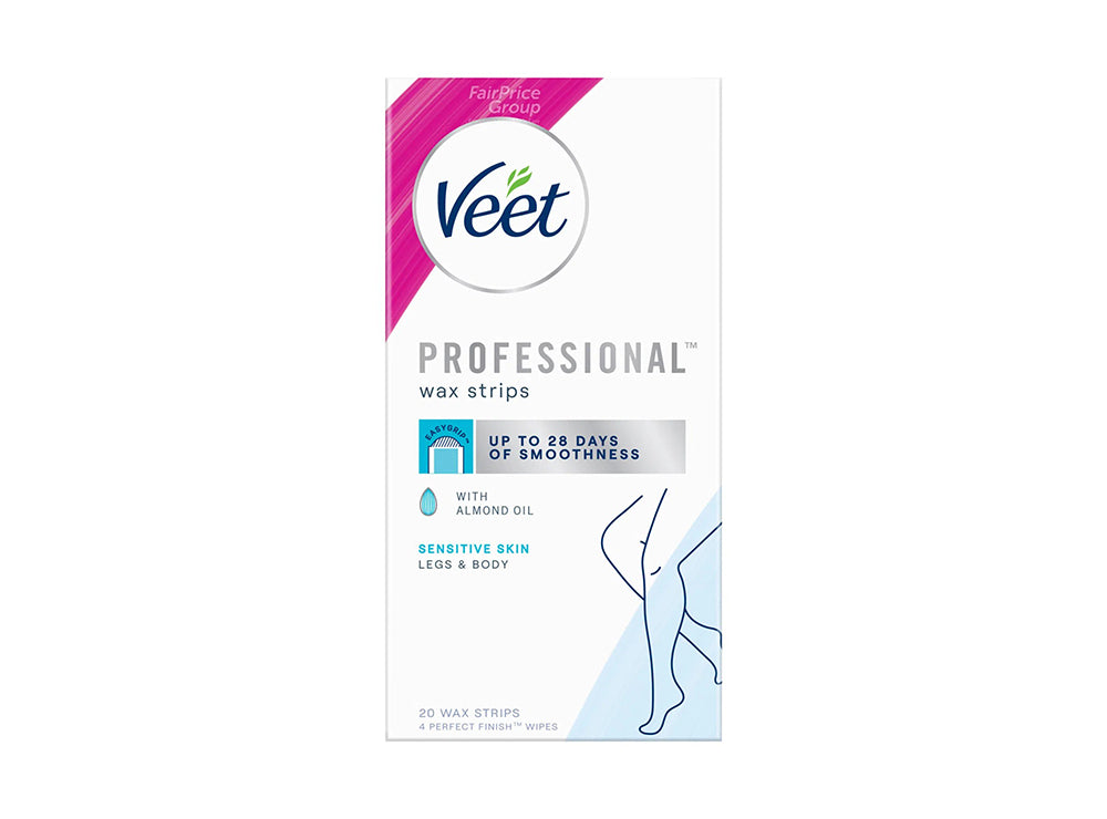 Veet Legs & Body Sensitive Wax Strips  20 pieces