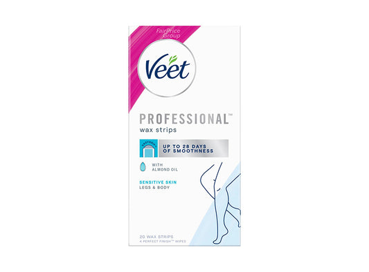 Veet Legs & Body Sensitive Wax Strips  20 pieces