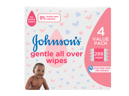 Johnson Baby Wipes Gentle All Over 2+2 Free