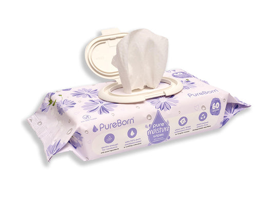 Pureborn Wipes With Organic Calendula Lotion 60 pieces
