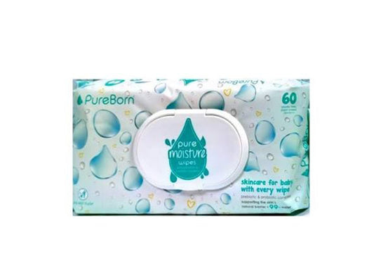 Pureborn Pure Moisture Water Wipes 60 pieces