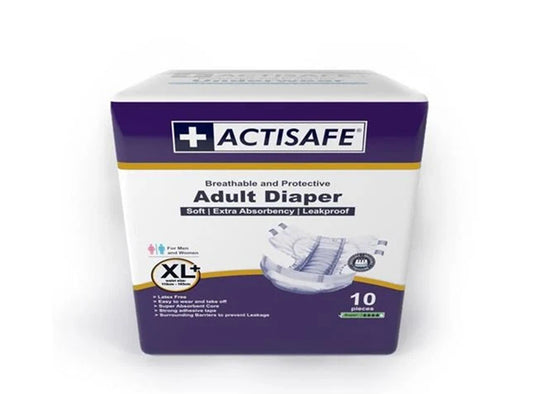Actisafe Adult Diaper Slip Xlarge+ 110Cm To 160Cm 10 pieces