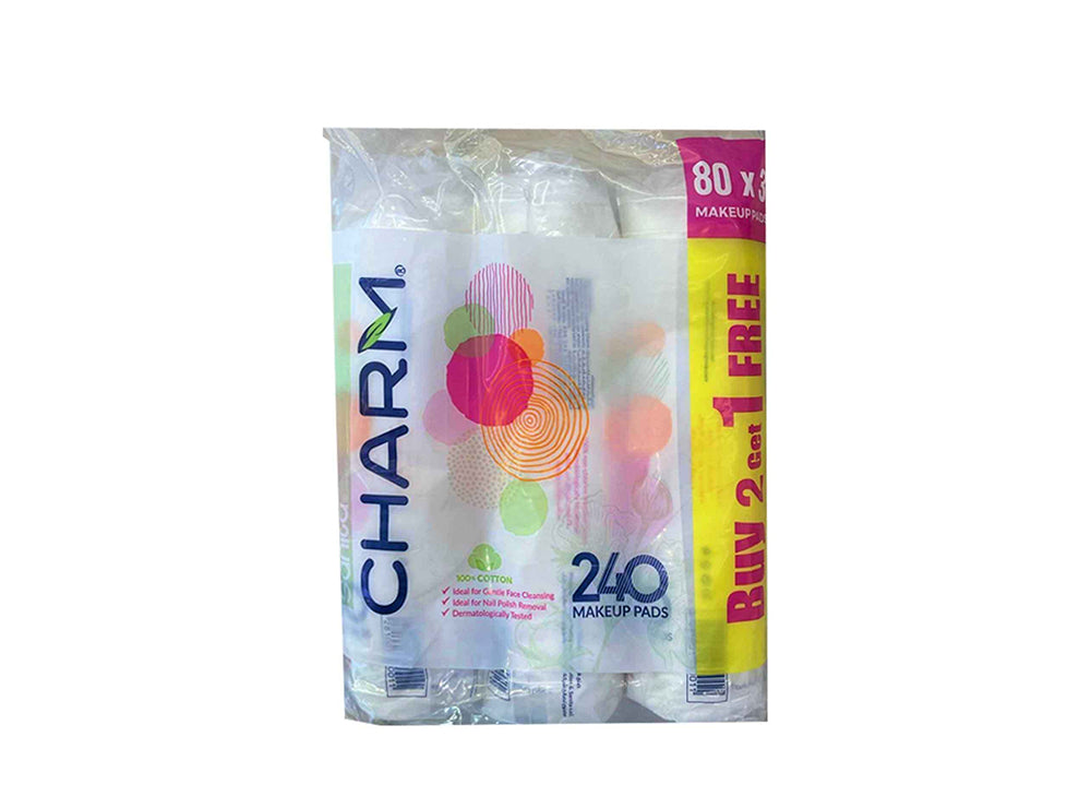 Charm Cotton Pads 80 (2+1 Free) 240 pieces