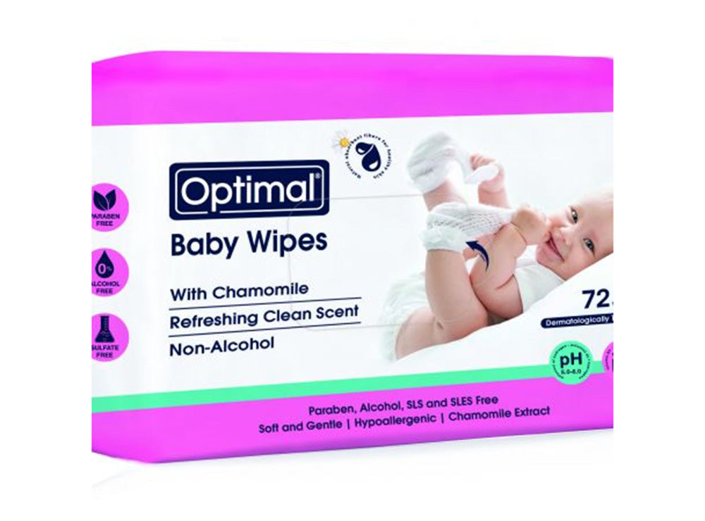 Optimal Baby Wipes Sensitive Chamomile 72 pieces