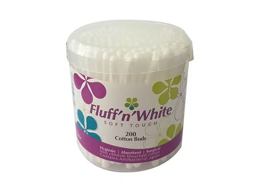 Fluff'N White Cotton Buds 200 pieces