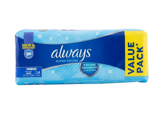 Always Maxi Thick 3In1 Extra Long 14 pieces