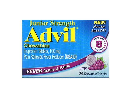 Advil Junior Strength Age 2-11 Grape 100Mg 24 chewables
