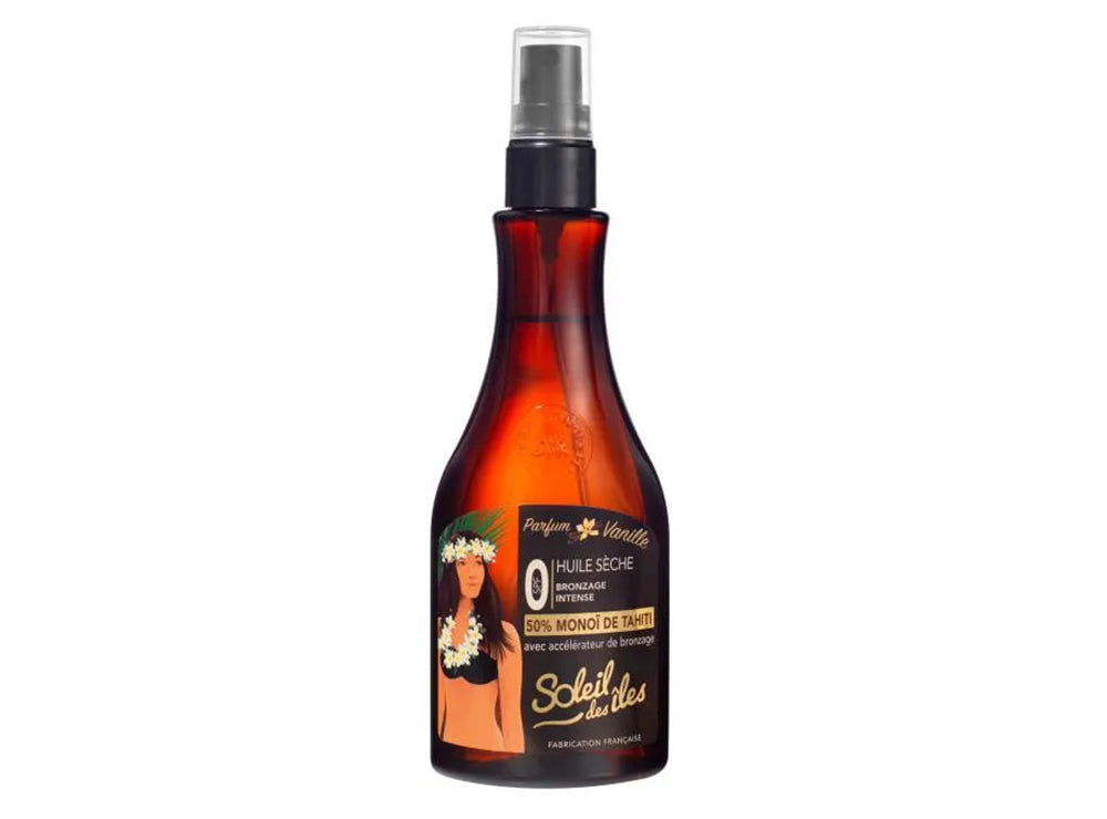 Soleil Des Iles Huile Bronzage Intense Parfum Vanille SPF