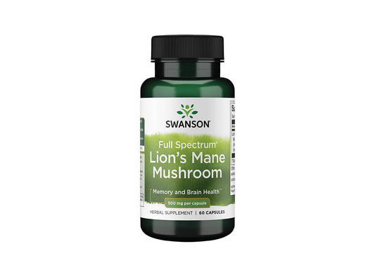 Swanson Lion'S Mane Mushroom 500Mg 60 capsules