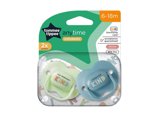 Tommee Tippee Any Time Orthodontic Soothers X2