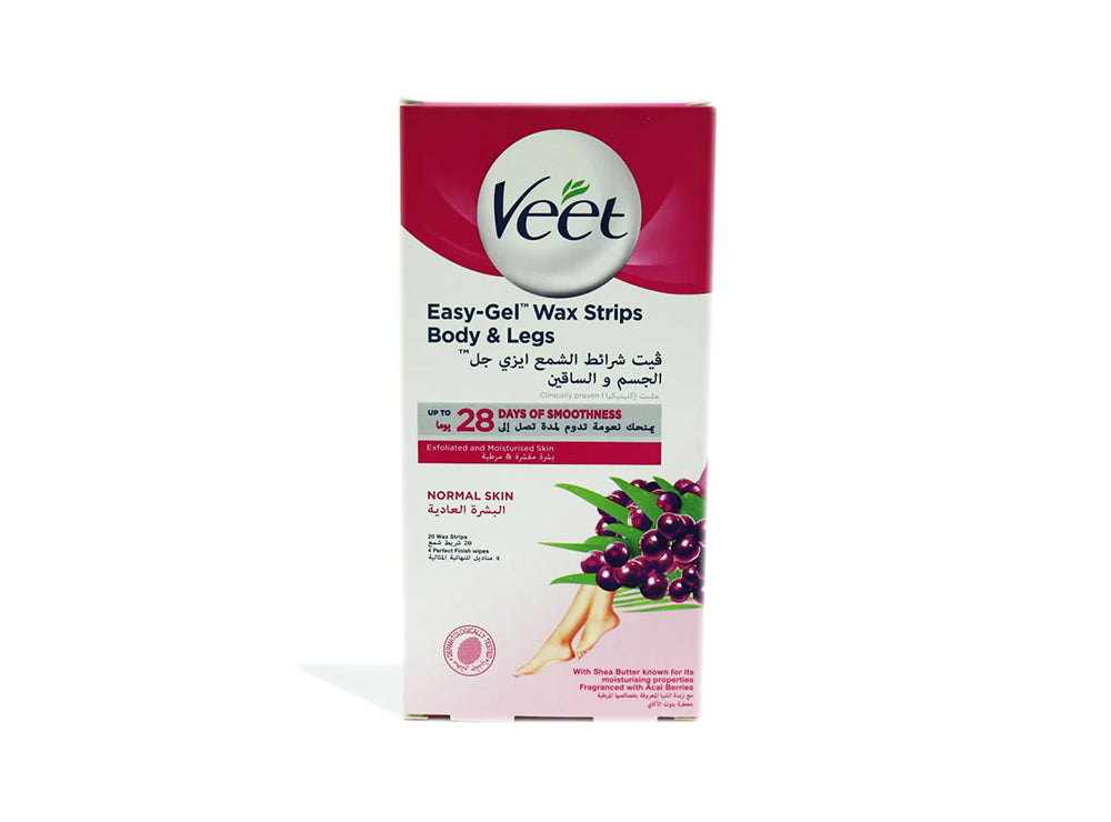 Veet Legs & Body Normal Skin Wax Strips 20 pieces