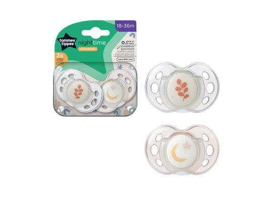 Tommee Tippee Soother Night Time Girl 18-36M 2 pieces
