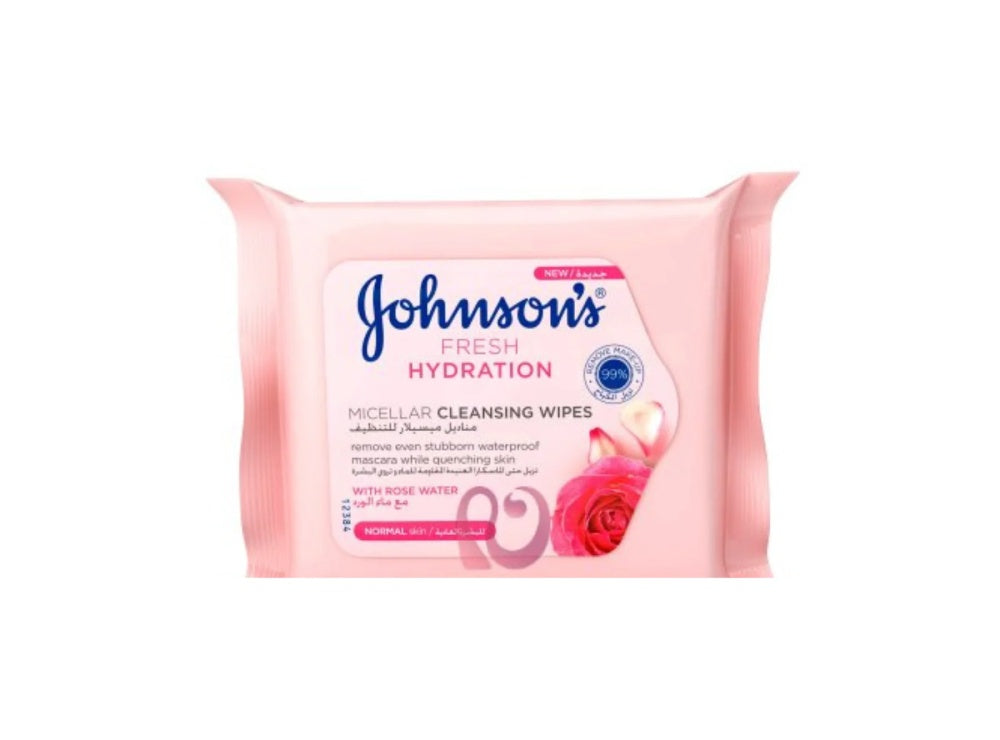 Johnson Make Up Cleansing Wipes Normal Skin With Rose Water 25 pieces