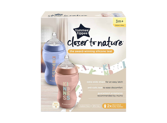 Tommee Tippee 340Ml Pp Bottle Blue 3M+