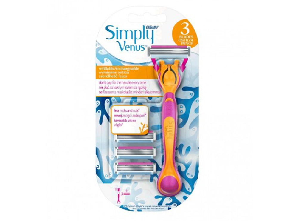 Gillette Simply Venus With 3 3 pieces