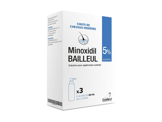 Minoxidil 5% Bailleul 3 Flacons