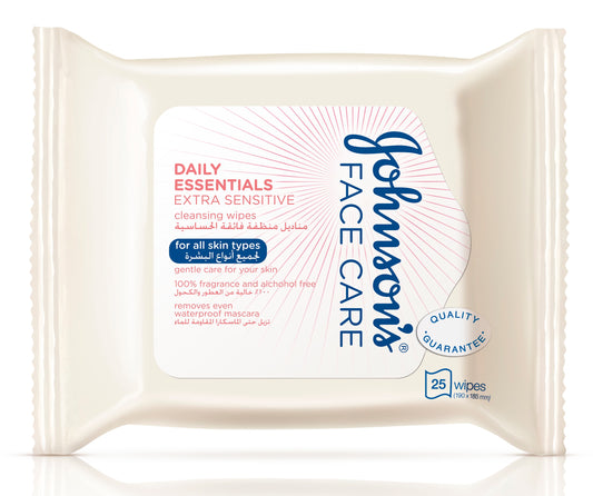 Johnson Face Care Wipes All Skin Types 25 tabs