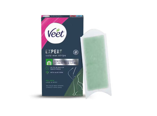 Veet Legs & Body Green Dry Skin Wax Strips 20 pieces