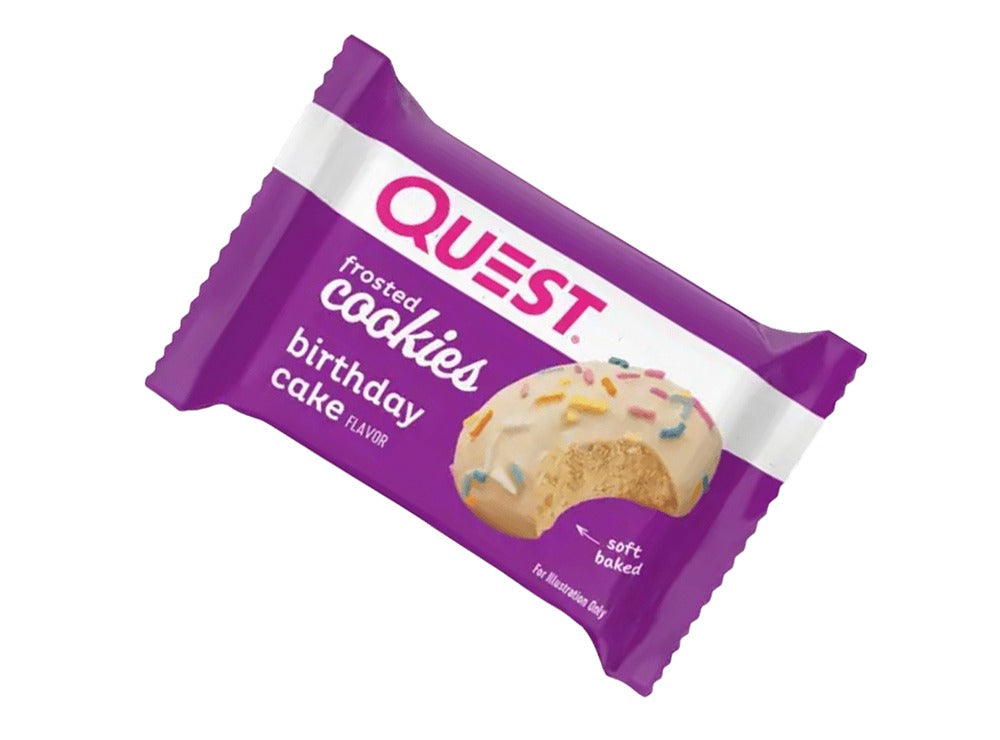 Quest Protein Frosted Cookie Birthday Cake