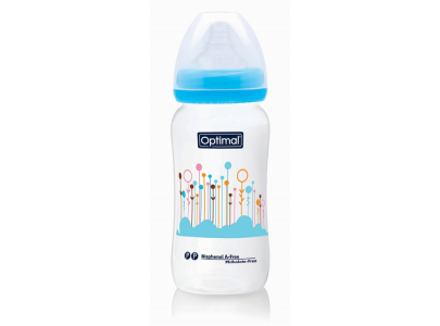 Optimal Wide Neck Feeding Bottle 6M+ 1030