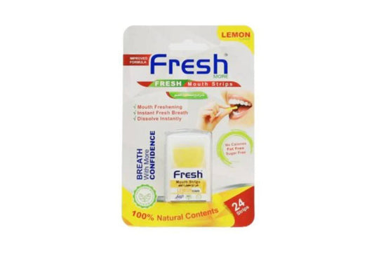Fresh Mouth Strips Lemon Flavor 24 pieces
