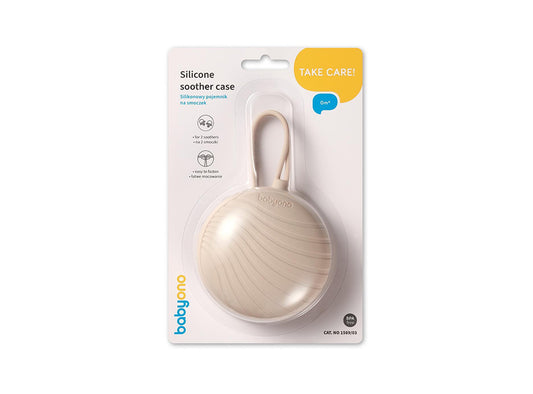 Baby Ono Silicone Soother Case Beige 0M+ 1569/03