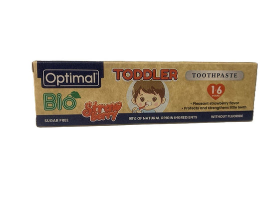 Optimal Toddler Bio Toothpaste Boys Strawberry 1 To 6 Years 1551 65.5 g