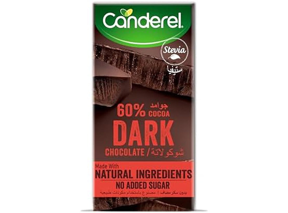 Canderel Dark Chocolate Bar With Stevia 75 g