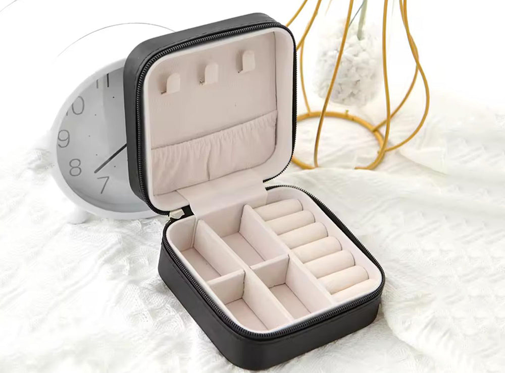 Portable Leather Travel Jewelry Box 1 piece