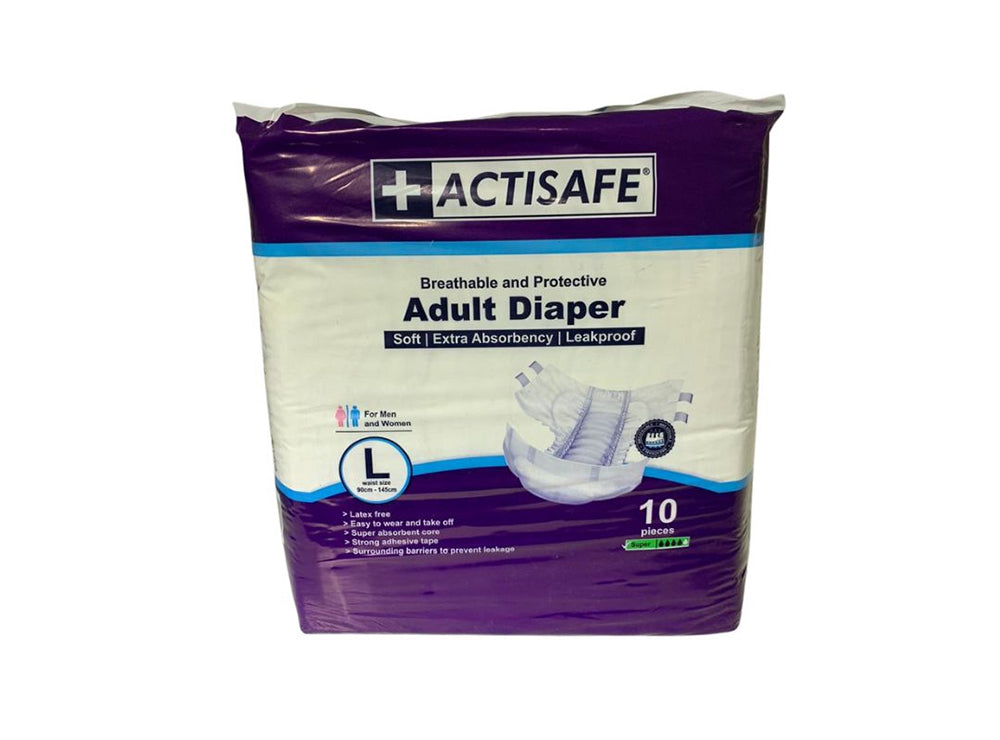 Actisafe Adult Diaper Slip Large (10 Pcs) 90 to 145 cm