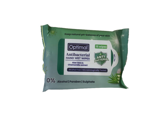 Optimal Anti Bacterial Pocket Wet Wipes 014 15 pieces