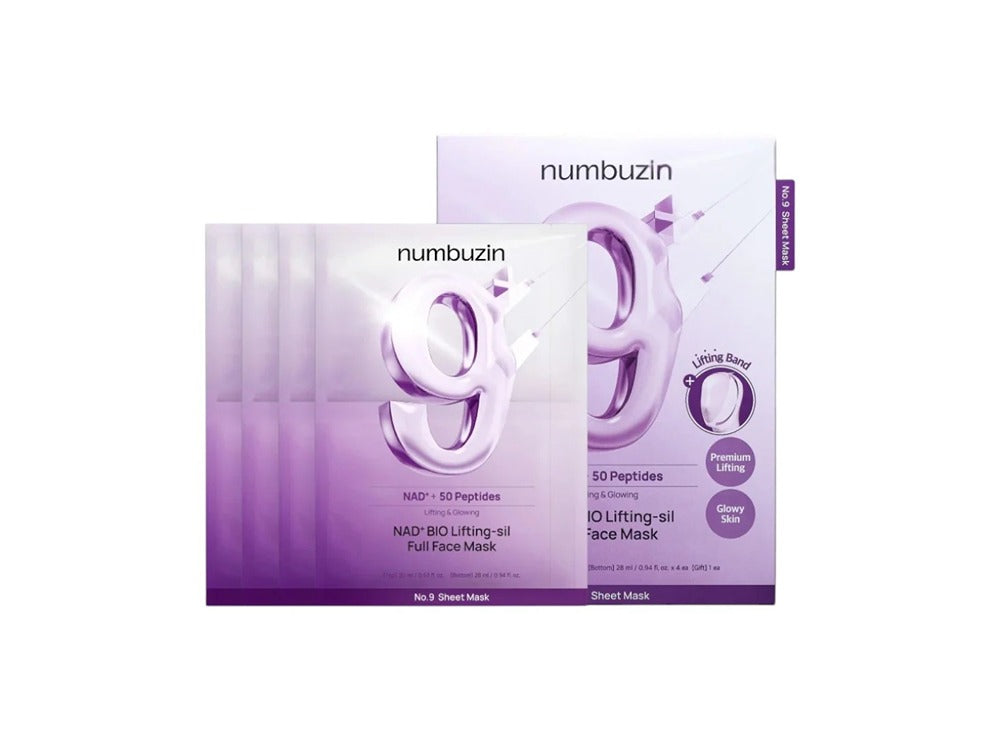 No.9 Numbuzin Nad+ Bio Lifting Full Face Mask 4 pieces