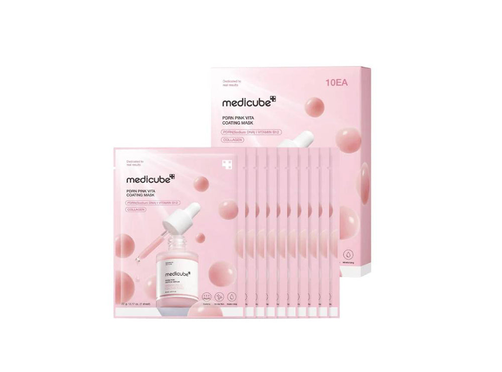 Medicube Pdrn Pink Vita Coating Mask 10 pieces