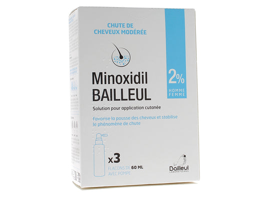 Minoxidil 2% Bailleul 3 Flacons