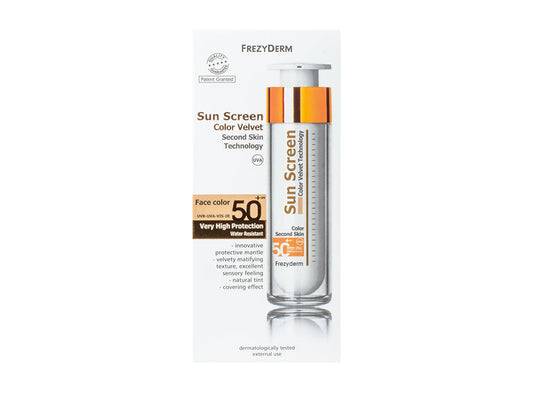 Frezyderm Sun Screen Velvet Color Tinted SPF50+ 50 ml