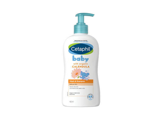 Cetaphil Baby Calendula Wash &  Shampoo Pump 400 ml