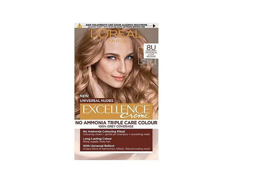 L'Oreal Excellence Universal Ammonia Free 8U Light Blonde 192 ml