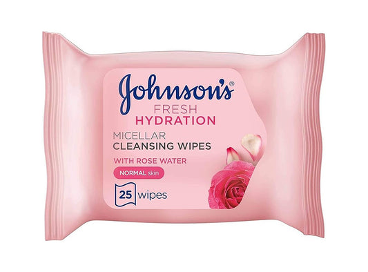 Johnson Make Up Cleansing Wipes Normal Skin With Rose Water
