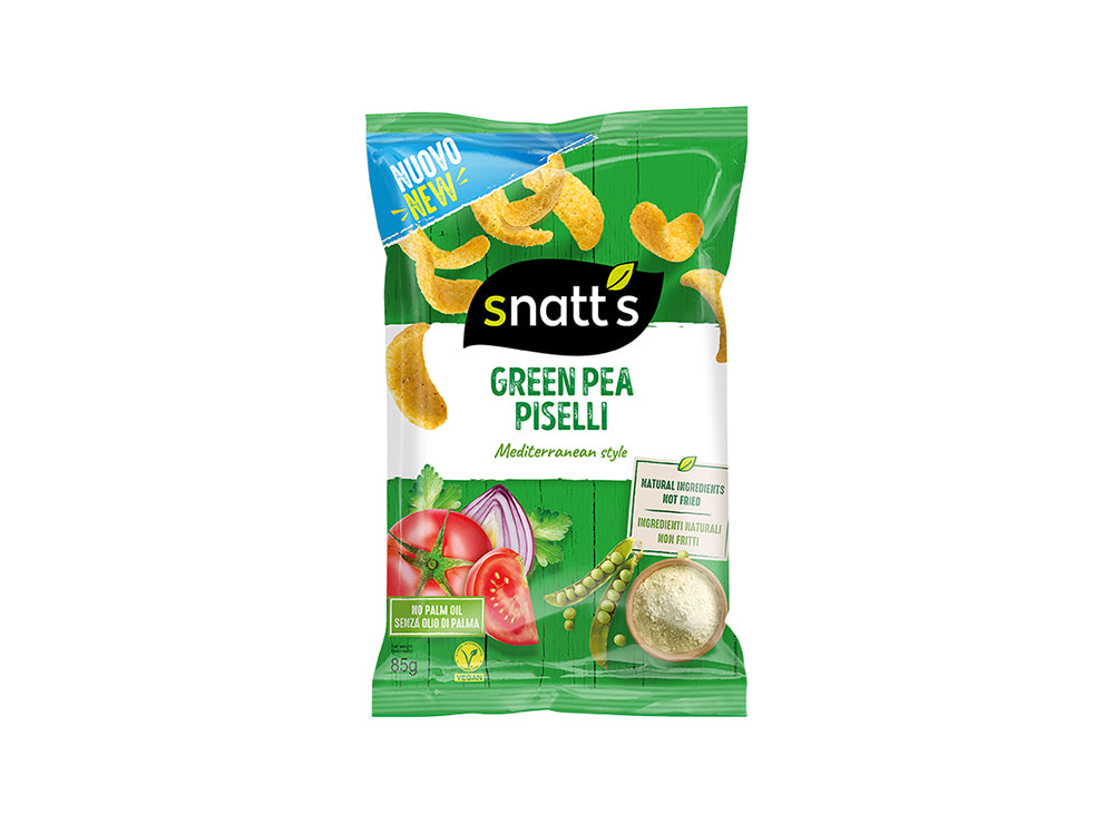 Snatts Snack Greenpea Piselli Chips Mediterranean Style 85 g